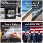 Product Features of Stickers and Decals at TheRetractableBanner.shop - Fully Customizable, Weatherproof, Easy to Apply, and Made in the USA
