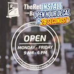 Easy vinyl lettering open hour store install