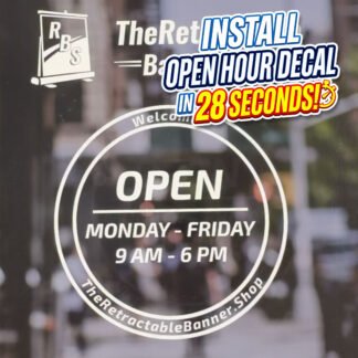 Easy vinyl lettering open hour store install