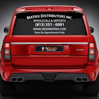 High-quality rear window decals for vehicles at TheRetractableBanner.Shop