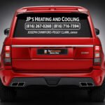 Personalized rear glass vinyl lettering and decals from TheRetractableBanner.Shop