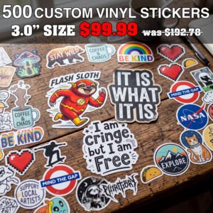 Order 500 3" stickers for only $99.99