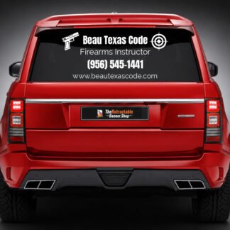 Custom rear glass decals for cars and trucks | TheRetractableBanner.Shop