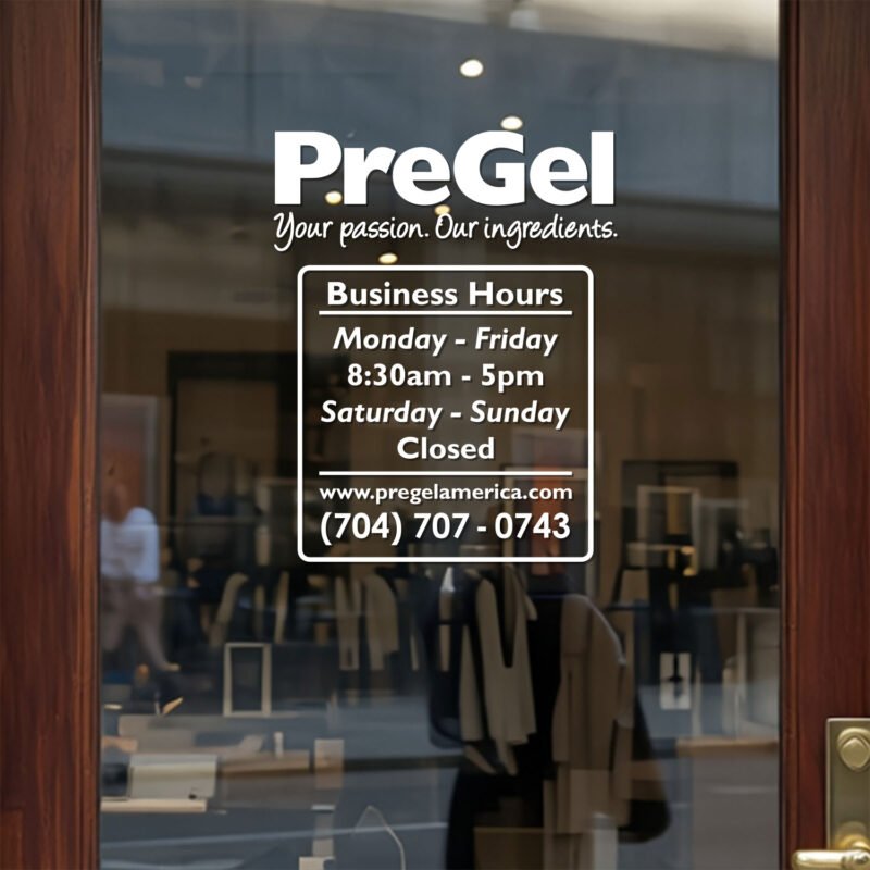 Custom Open Hour Decal for Business Storefront Window | TheRetractableBanner.Shop