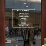 Personalized Business Hours Vinyl Decal for Glass Doors and Windows