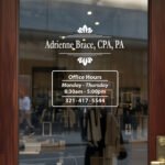 Personalized Business Hours Vinyl Decal for Glass Doors and Windows