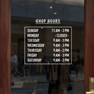 Open Hour Decals Available at TheRetractableBanner.Shop