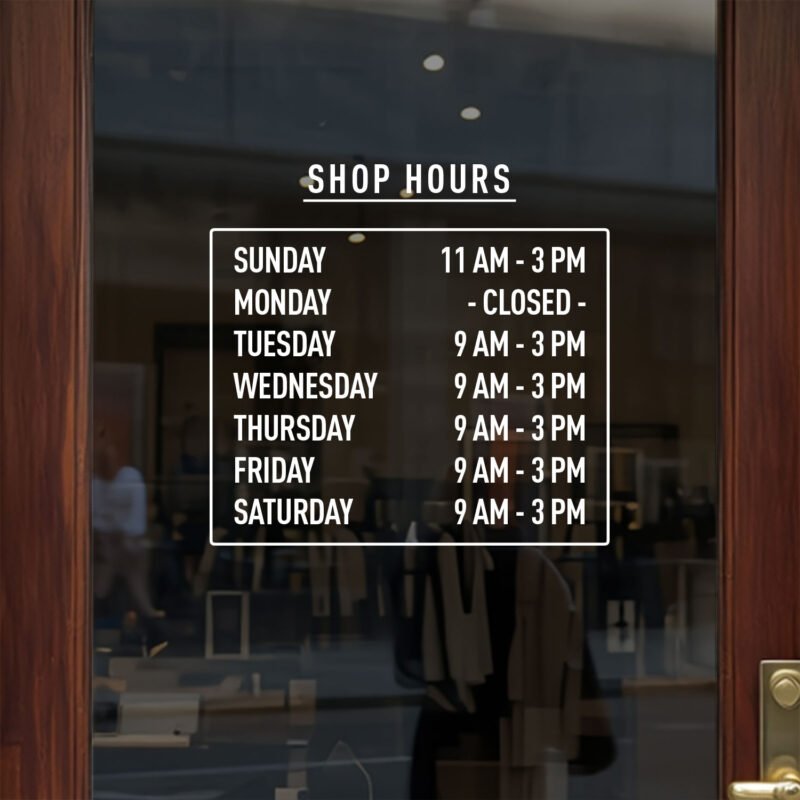 Open Hour Decals Available at TheRetractableBanner.Shop