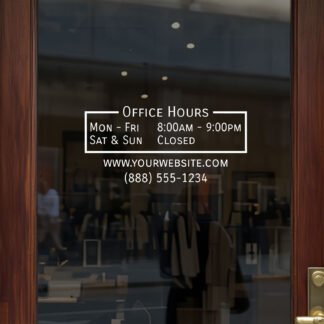 Open Hour Decals Available at TheRetractableBanner.Shop