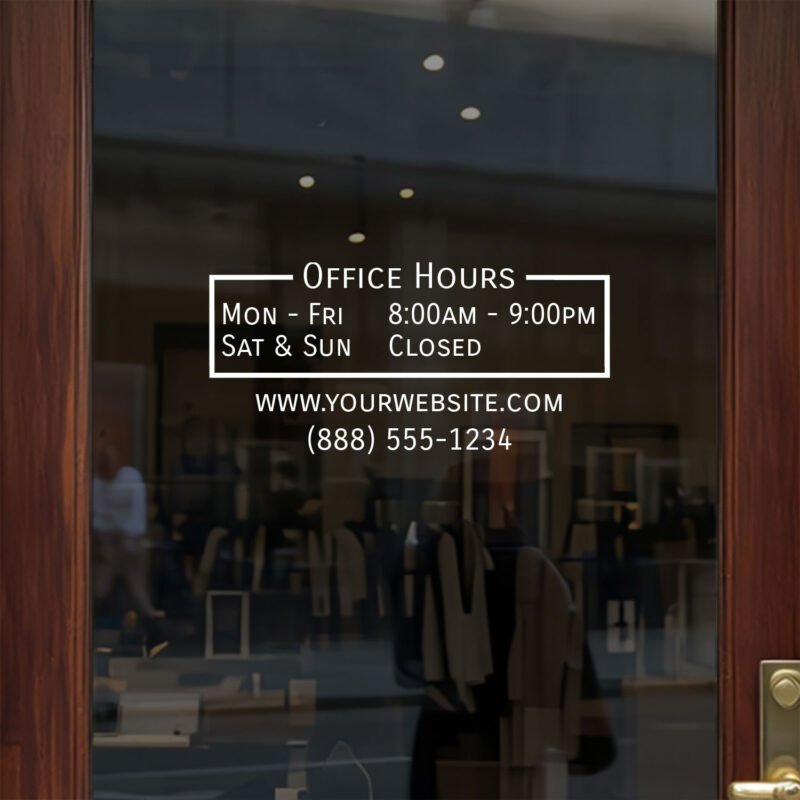 Open Hour Decals Available at TheRetractableBanner.Shop